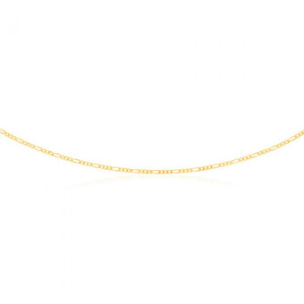 9ct Yellow Solid Gold Figaro 1:3 50cm Chain 60Gauge