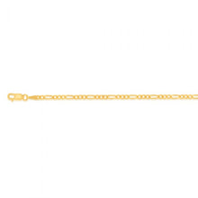 Load image into Gallery viewer, 9ct Yellow Gold 1:3 Figaro 60Gauge 27cm Anklet