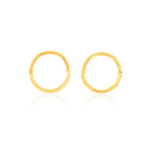 Load image into Gallery viewer, 9ct Yellow Gold Sleeper Plain 8mm Earrings