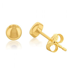 Load image into Gallery viewer, 9ct Yellow Gold Flat Stud Earrings