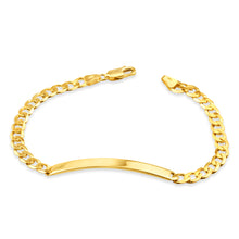 Load image into Gallery viewer, 9ct Yellow Gold Curb 18.5cm ID Bracelet