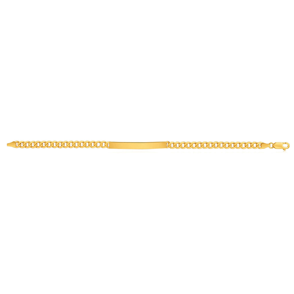 9ct Yellow Gold Curb 18.5cm ID Bracelet