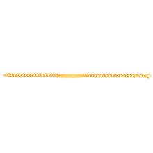 Load image into Gallery viewer, 9ct Yellow Gold Curb 18.5cm ID Bracelet