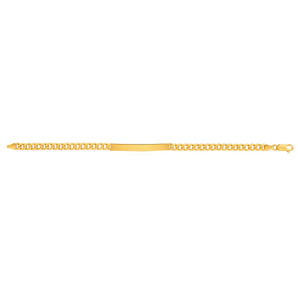 9ct Yellow Gold Curb 18.5cm ID Bracelet