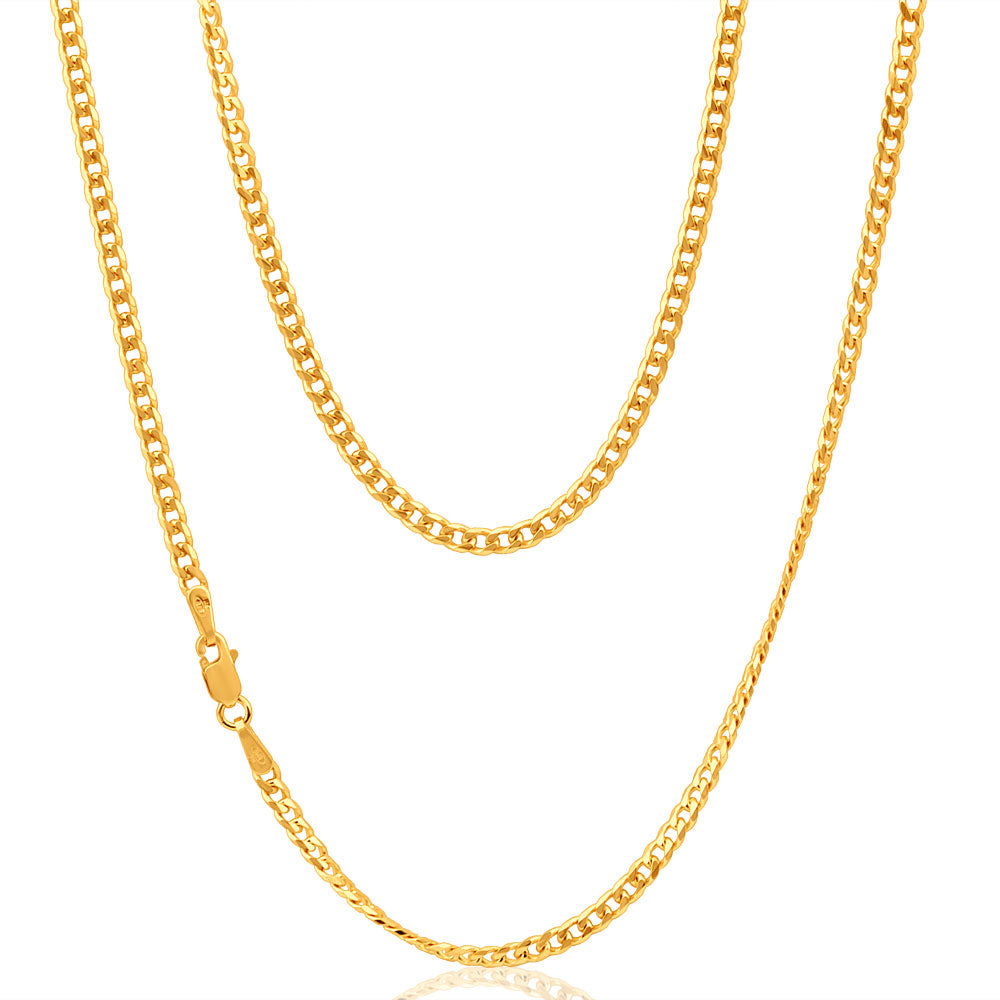 9ct Yellow Gold 70cm 70 Gauge Curb Chain