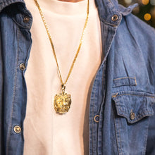 Load image into Gallery viewer, 9ct Yellow Gold Lion Head Pendant