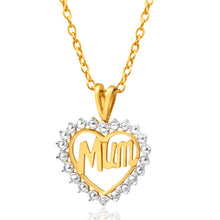 Load image into Gallery viewer, 9ct Yellow Gold Mum 1 Diamond Pendant