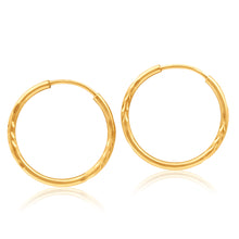 Load image into Gallery viewer, 9ct Yellow Gold 13mm Hoop Earrings