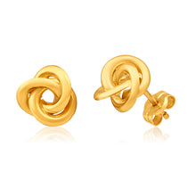 Load image into Gallery viewer, 9ct Yellow Gold Knot Stud Earrings