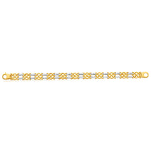 Load image into Gallery viewer, 9ct Yellow Gold &amp; White Gold Dazzling Fancy Bracelet