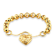 Load image into Gallery viewer, Dazzling 9ct Yellow Gold Copper Filled Belcher Bracelet