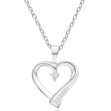 Load image into Gallery viewer, 9ct White Gold Heart Shaped Channel Set Diamond Pendant