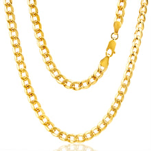 Load image into Gallery viewer, 9ct Radiant Yellow Gold Copper Filled Curb Chain