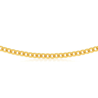9ct Radiant Yellow Gold Copper Filled Curb Chain
