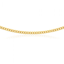 Load image into Gallery viewer, 9ct Yellow Gold Copper Filled Curb 100 gauge Chain in 45cm