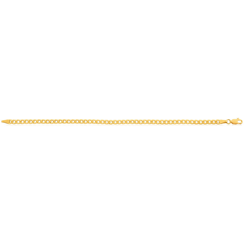 9ct Yellow Gold Copper Filled Curb Bracelet 100Gauge