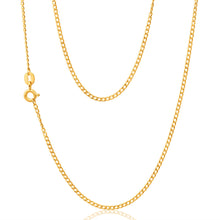 Load image into Gallery viewer, 9ct Yellow Gold 40 Gauge Curb 50cm Chain