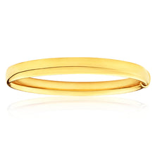 Load image into Gallery viewer, 9ct Yellow Gold Silver Filled 8mm x 65mm Bangle