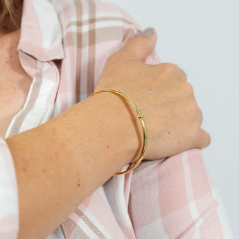 9ct Yellow Gold Silver Filled Bangle