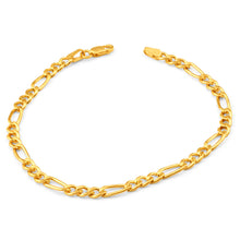 Load image into Gallery viewer, 9ct Yellow Gold Coppefilled 19cm Figaro Bracelet 100Gauge