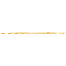 Load image into Gallery viewer, 9ct Yellow Gold Coppefilled 19cm Figaro Bracelet 100Gauge