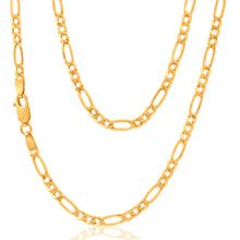 Load image into Gallery viewer, 9ct Yellow Gold Figaro 45cm 80 Gauge Chain