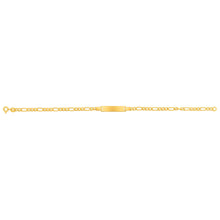 Load image into Gallery viewer, 9ct Yellow Gold Silverfilled 19cm Figaro Bracelet 80Gauge