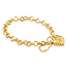 Load image into Gallery viewer, 9ct Exquisite Yellow Gold Silver Filled Belcher Bracelet