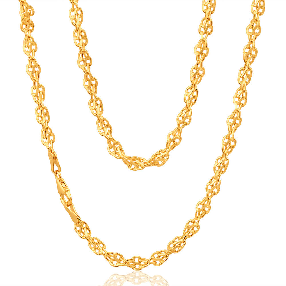 9ct Yellow Gold Copper Filled Singapore Chain