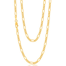 Load image into Gallery viewer, 9ct Yellow Gold Figaro 1:3 80 Gauge 55cm Chain