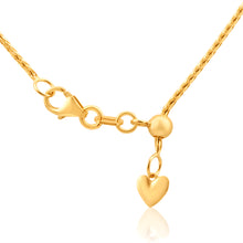 Load image into Gallery viewer, 9ct Yellow Gold 50cm Wheat Chain 30 Gauge with Extender