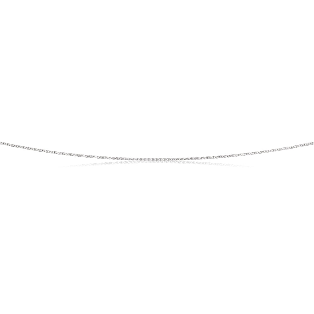 9ct White Gold Wheat Chain