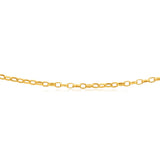 9ct Yellow Gold Silver Filled Oval Link Belcher 50 Gauge Chain in 45cm