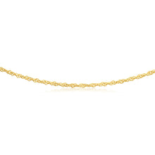 Load image into Gallery viewer, 9ct Yellow Gold Silver Filled Singapore 50cm Chain 40 Gauge