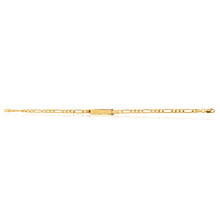 Load image into Gallery viewer, 9ct Yellow Gold Silver Filled 19cm Figaro Bracelet