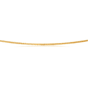 9ct Yellow Gold Silver Filled Wheat Extend 55cm Chain