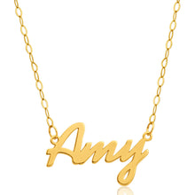 Load image into Gallery viewer, Signature 9ct Yellow Gold Pendant Amy on 40cm Trace Chain