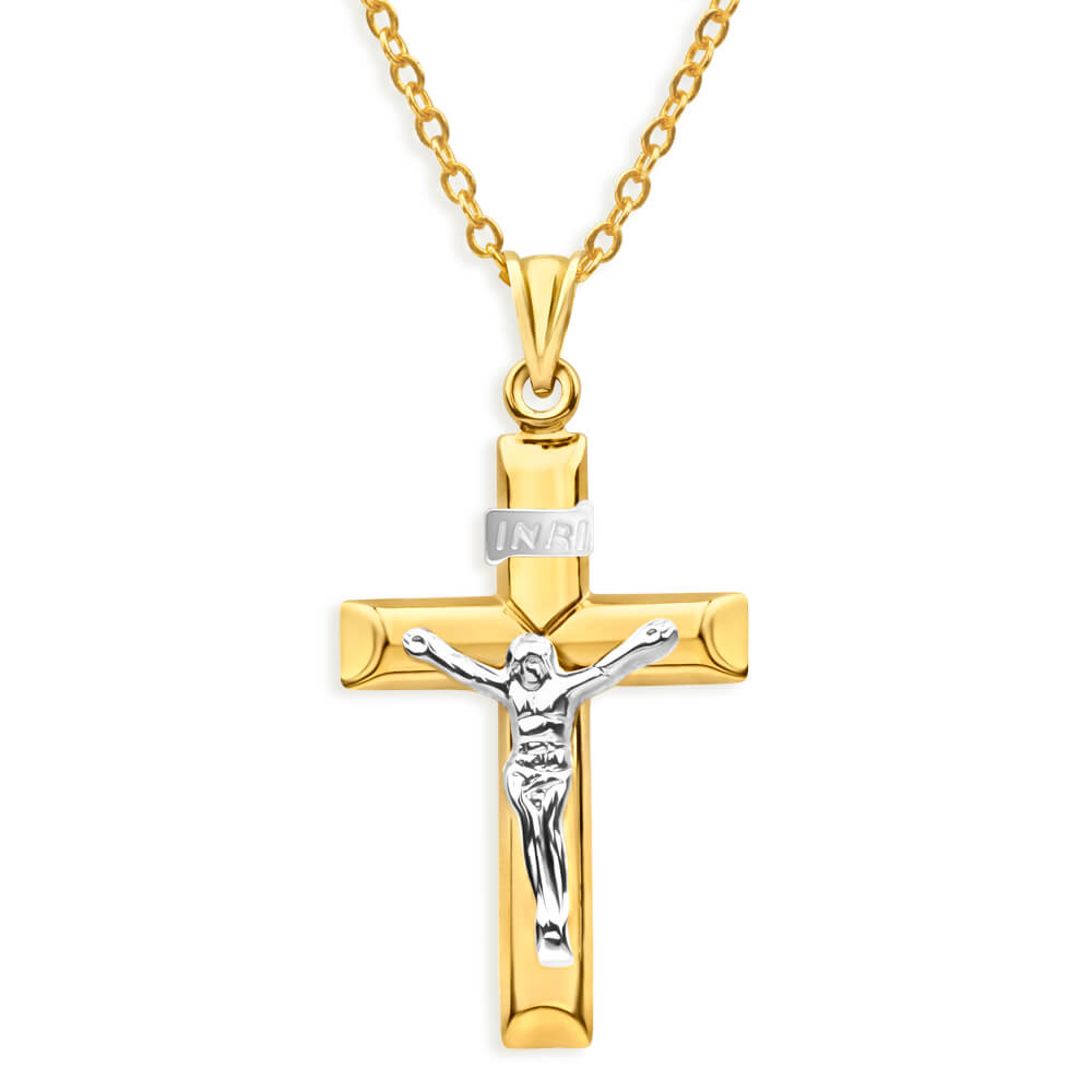 9ct Yellow Gold & White Gold Stylish Pendant
