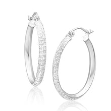 Load image into Gallery viewer, 9ct Charming White Gold 20mm Hoop Earrings