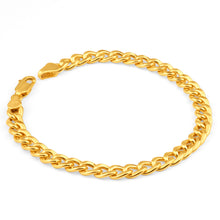 Load image into Gallery viewer, 9ct Yellow Gold Copperfilled 19cm Curb Bracelet 150Gauge