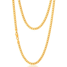 Load image into Gallery viewer, 9ct Elegant Yellow Gold Copper Filled Curb 45cm Chain