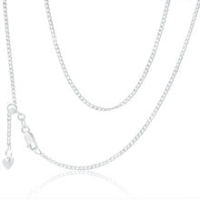 Load image into Gallery viewer, 9ct Charming White Gold Silver Filled Curb Chain