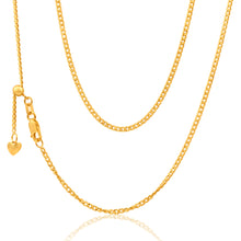 Load image into Gallery viewer, 9ct Yellow Gold Silver Filled Extend 50cm Curb Chain 50 Gauge