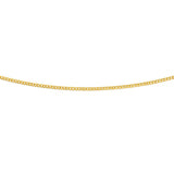 9ct Yellow Gold Silver Filled Extend 55cm Curb Chain 50 Gauge