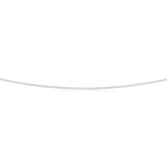 9ct White Gold Silver Filled Extend 45cm Curb Chain 40 Gauge