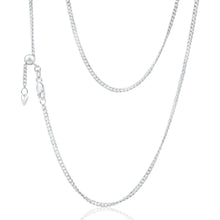 Load image into Gallery viewer, 9ct White Gold Silver Filled Curb Chain