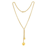9ct Yellow Gold Silver Filled Two Heart Drop Fancy Chain