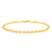 Load image into Gallery viewer, 9ct Yellow Gold Silver Filled Singapore Link 19cm Bracelet
