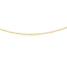 Load image into Gallery viewer, 9ct Yellow Gold Silver Filled 45cm Figaro Chain 50 Gauge