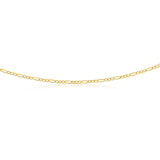 9ct Yellow Gold Silver Filled 45cm Figaro Chain 50 Gauge